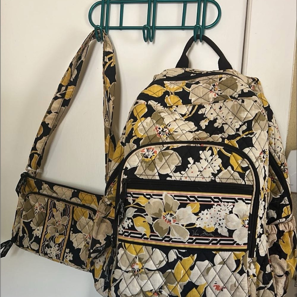 Vera Bradley Dogwood Backpack and Crossbody Set